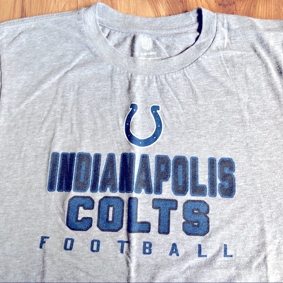NFL Indianapolis Colts Tee Shirt Short Sleeve Gray Large 14/16 Boy’s - Picture 2 of 14